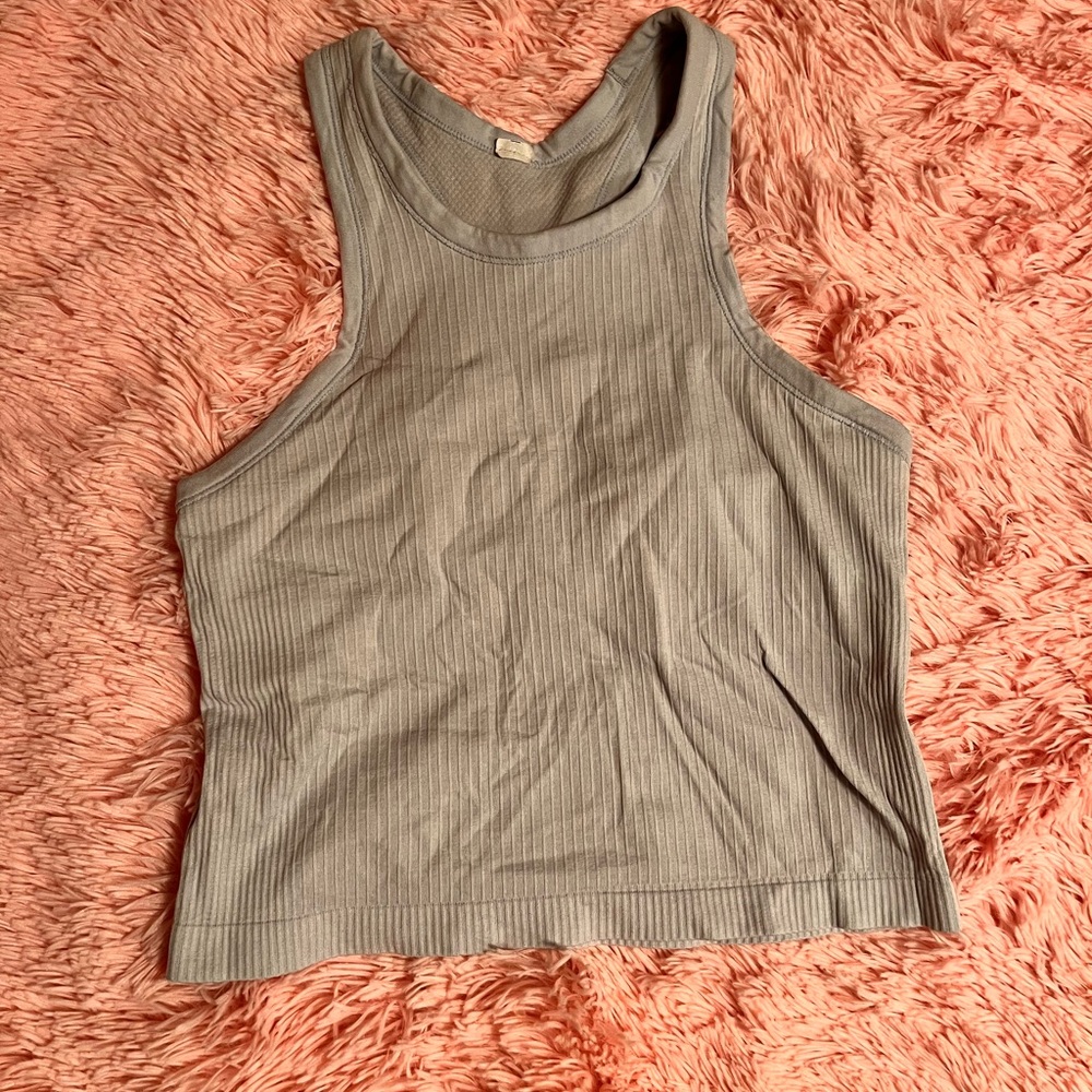 Women's Ribbed Tank Top in Gray
